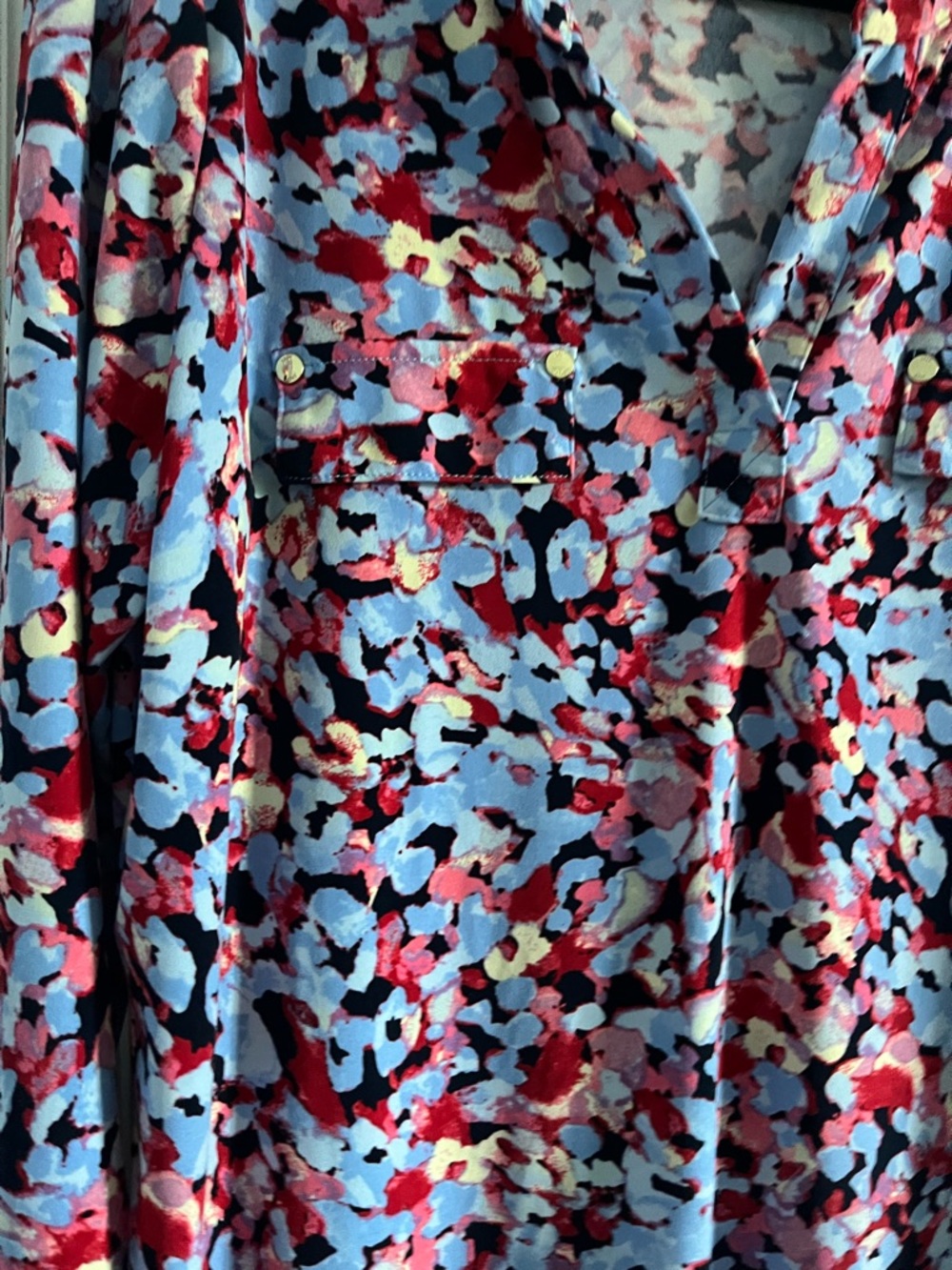 Jones New York Blue Multi Floral-Print Tunic - Picture 3 of 7